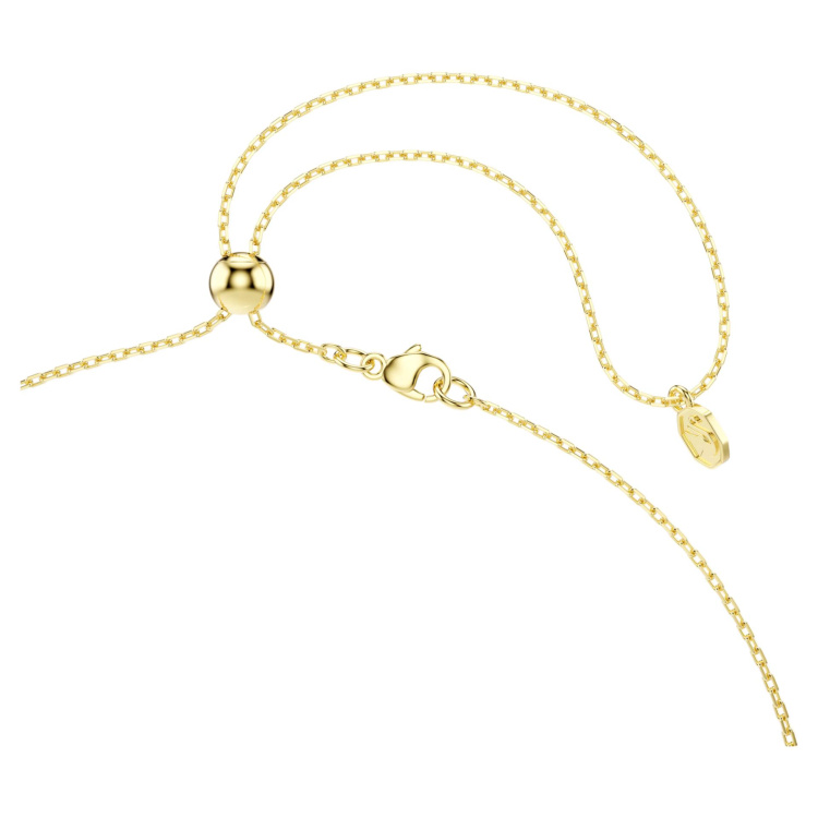 Gema pendant Mixed cuts, Dangling crystals, Multicolored, Gold-tone plated